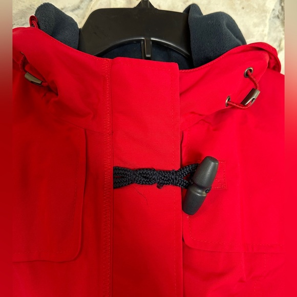Land’s End | Women’s Red Mid-Length Fleece Lined Jacket w/Toggle Buttons, Size L - Picture 3 of 16